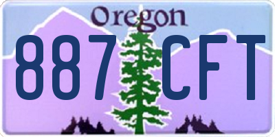 OR license plate 887CFT