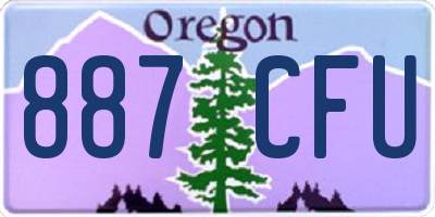 OR license plate 887CFU