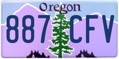 OR license plate 887CFV