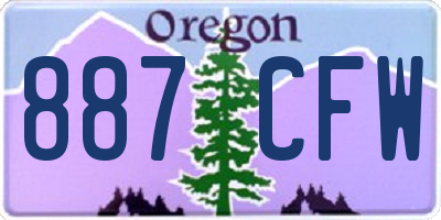 OR license plate 887CFW