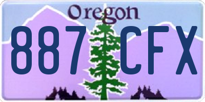 OR license plate 887CFX