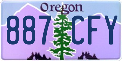 OR license plate 887CFY