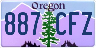 OR license plate 887CFZ