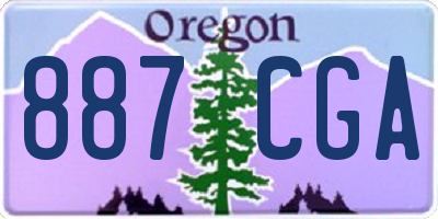 OR license plate 887CGA