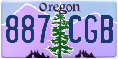 OR license plate 887CGB
