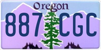 OR license plate 887CGC