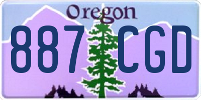 OR license plate 887CGD