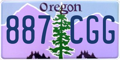 OR license plate 887CGG
