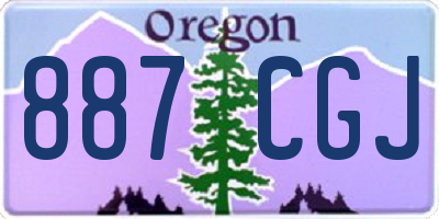 OR license plate 887CGJ