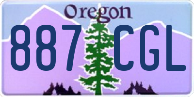 OR license plate 887CGL