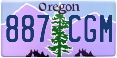 OR license plate 887CGM