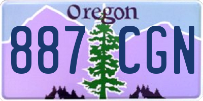 OR license plate 887CGN