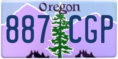 OR license plate 887CGP