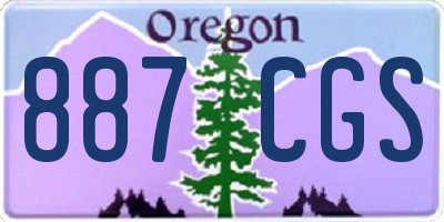 OR license plate 887CGS