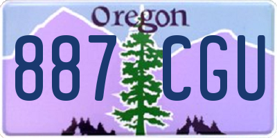 OR license plate 887CGU