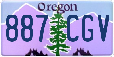 OR license plate 887CGV