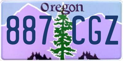 OR license plate 887CGZ