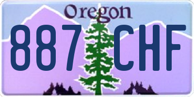 OR license plate 887CHF