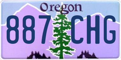 OR license plate 887CHG