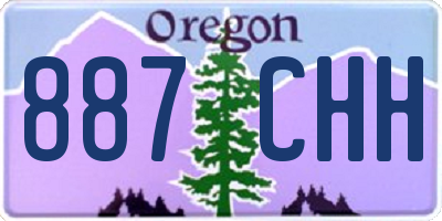 OR license plate 887CHH