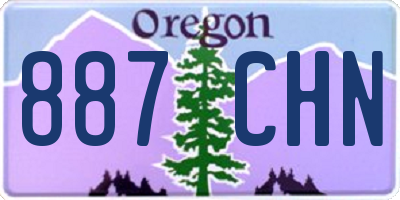 OR license plate 887CHN