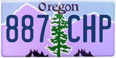 OR license plate 887CHP
