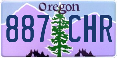 OR license plate 887CHR