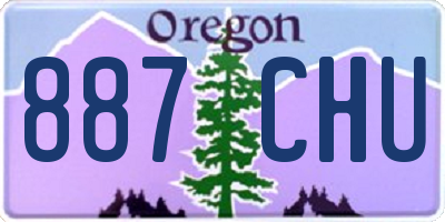 OR license plate 887CHU