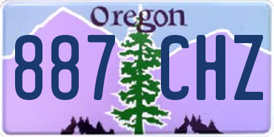 OR license plate 887CHZ