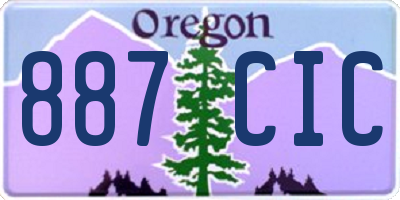OR license plate 887CIC