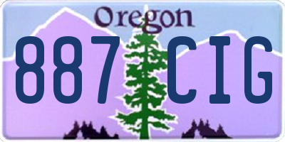 OR license plate 887CIG