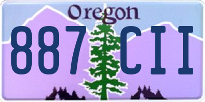 OR license plate 887CII