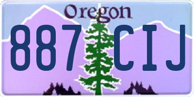 OR license plate 887CIJ