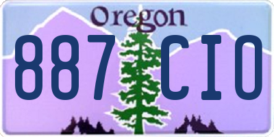 OR license plate 887CIO