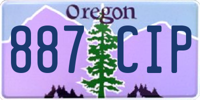 OR license plate 887CIP