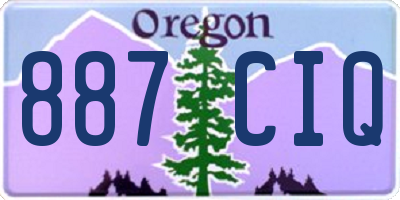 OR license plate 887CIQ