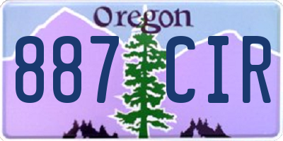 OR license plate 887CIR