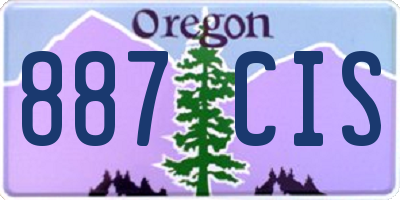 OR license plate 887CIS