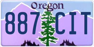 OR license plate 887CIT