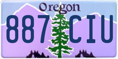OR license plate 887CIU