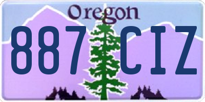 OR license plate 887CIZ