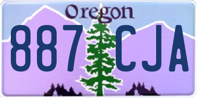 OR license plate 887CJA