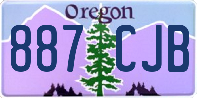 OR license plate 887CJB