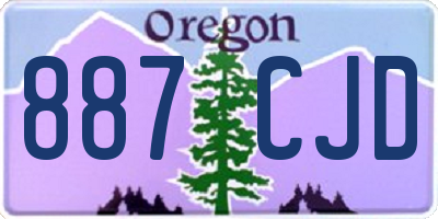 OR license plate 887CJD