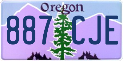 OR license plate 887CJE