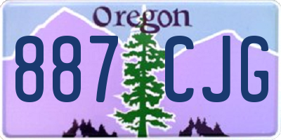 OR license plate 887CJG