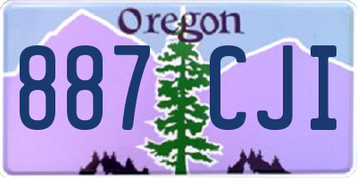 OR license plate 887CJI
