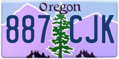 OR license plate 887CJK