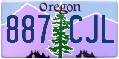 OR license plate 887CJL
