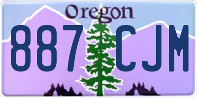 OR license plate 887CJM